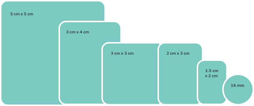 product sizes